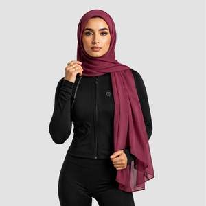 Hijab GAI Basic Bourgogne avec un style long - Product Image 1