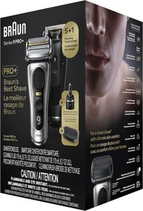 Afeitadora Eléctrica Braun Serie 9 PRO+ para Hombre, 5 Elementos de Afeitado Pro, Centro SmartCare 6 en 1, Afeitadora en Seco o Húmedo, Base de Carga 9597cc - Product Image 2
