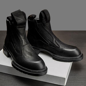 Chaussures mocassins en cuir de veau avec détails cousus à la main et soutien de la voûte plantaire, chaussures de ville pour hommes - Product Image 4