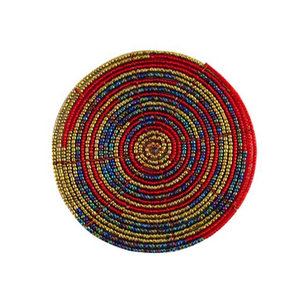 Latest Wedding <b>Party</b> Table <b>Decorative</b> Glass Beaded Coasters Material Waterproof European - Product Image 4