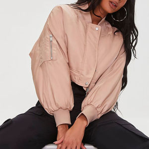 Chaqueta acolchada informal de alta calidad para mujer de invierno 2024, cuello levantado de Color sólido con cremallera, prendas de vestir cálidas impermeables de talla grande - Product Image 6