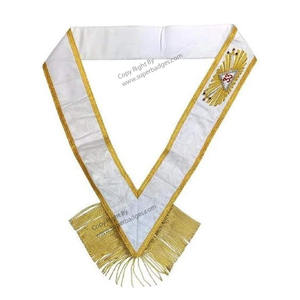 Collier de chaîne maçonnique en finition or-Support bleu Collier Regalia de haute qualité à vendre - Product Image 3