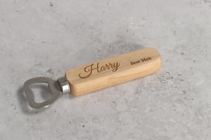 Abrebotellas personalizado con mango de madera Abrebotellas de favor de boda a bajo precio - Product Image 2