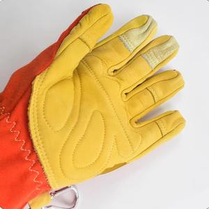 Gants de lutte contre l'incendie en cuir de vache fendu à haute température longs gants de travail de sécurité industrielle pour soudeurs résistants à la chaleur - Product Image 6