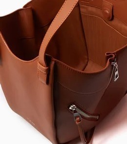 Brown Genuine Leather Vintage Fashion Lady Candy Water Resistant <b>Shoulder</b> <b>Bag</b> Women Modern Hobo Tote Two <b>Straps</b> Adjustable - Product Image 5