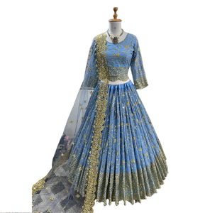 Diseñador nupcial Lehnga Choli para niñas Fiesta Vestidos de novia Precio bajo Lehenga Choli indio con Dupatta para mujeres - Product Image 1