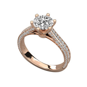 Bague en or 9 carats pour femme, sertie d'un diamant de laboratoire taille brillant, style solitaire - Product Image 5
