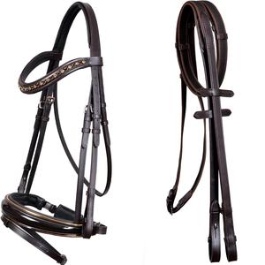 Bridon en cuir de cheval à usage général avec rênes Joya International fabricant de bridons anatomiques pour chevaux islandais - Product Image 1