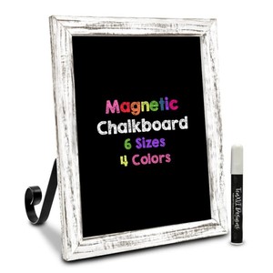Petit <span class=keywords><strong>tableau</strong></span> noir magnétique en bois pour menu de <span class=keywords><strong>cuisine</strong></span> avec support - Product Image 1