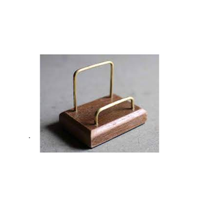 Tarjetero de nombre de madera y metal rústico natural de último diseño, tarjetero de metal decorativo personalizado al menor costo - Product Image 1