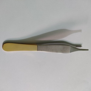 Pince à tissus T/C Adson 4.75 "pointe fine droite avec pince de chirurgie plastique de qualité fine en carbure de tungstène - Product Image 4