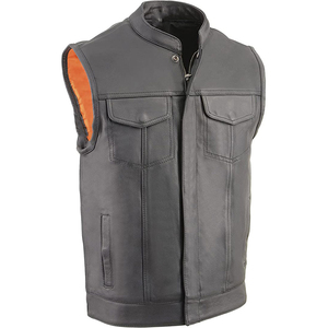 Chaleco de Motociclista para Hombre, Impermeable, Anti-UV, de Cuero Vacuno Genuino, Cómodo, Personalizable, Talla Grande, Diseño Transpirable - Product Image 1