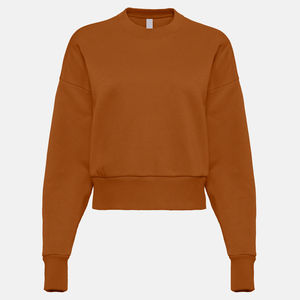 Nuevo diseño Otoño Invierno liso mujer sudaderas suelta moda señoras pulóver felpa bordada Mujer cuello redondo Sudadera con capucha - Product Image 2