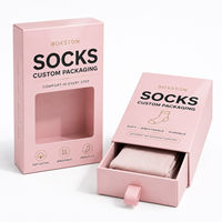 Boîte à chaussettes personnalisée avec logo, imperméable, avec doublure en éponge et design en relief, emballage haut de gamme à tiroir coulissant pour chaussettes et vêtements