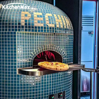 KitchenMax Four à pizza à bois robuste Style brique Chambre en fonte Cuisine de restaurant italien en plein air