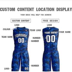 Ensemble de maillots de basket-ball sublimés personnalisés, shorts grande taille et respirants, équipent toute votre équipe avec style - Product Image 2