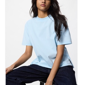 Camisetas de algodón antiarrugas de último diseño para mujer, camisetas de cuello redondo cortas informales con servicios OEM de buen Material de baja tasa - Product Image 5