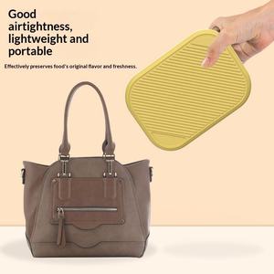 Rectangle Food-Grade Silicone Multi-Compartment Lunch Box for Office Workers Students <b>Microwave</b> Safe Fresh-Keeping & Thermal - Product Image 4