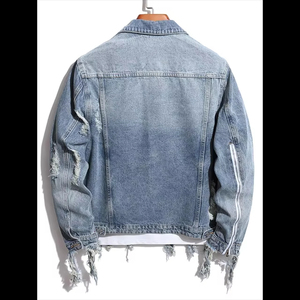 Winter Men's Stand Collar Denim Jacket-<b>Heated</b> Eco-Friendly Trendy Warm <b>Coat</b> - Product Image 2