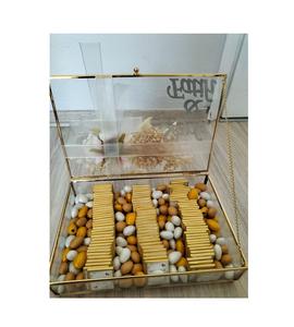 Boîte à bijoux classique élégante en verre métallique de style antique avec des caractéristiques décoratives exquises pour un rangement de bijoux intemporel - Product Image 1