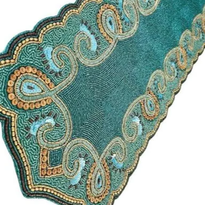 Camino de mesa con cuentas de flores de 13x36 pulgadas, hermosa decoración de mesa de cocina para damas de moda - Product Image 1