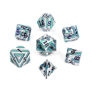 Bộ Xúc Xắc Kim Loại DND Bán Sỉ Xúc Xắc Trò Chơi Đa Diện Sọc Tùy Chỉnh D4 D6 D8 D10 D12 D20 D % Cho Trò Chơi Trên Bàn D & D - Product Image 6