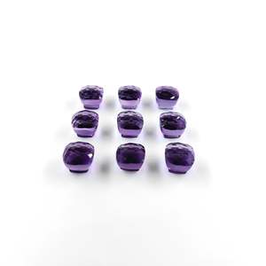 Ametyste naturelle du Brésil 10 mm, pierres précieuses calibrées en vrac, forme bouchon de bouteille - Product Image 3