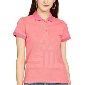 Camiseta Casual para Mujer, Tejida, Lisa, de Manga Corta, Suave, de Poliéster/Algodón, Transpirable, Ligera y Cómoda - Product Image 1