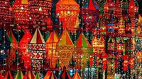 Lampes de mariage colorées faites à la main pour la décoration, Festival/Diwali/fête lanternes bohèmes lampes tentures de tente lustres de jardin