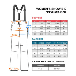 Pantalons de ski pour hommes personnalisés les plus vendus, salopettes respirantes, imperméables, isolées, anti-UV, légères, 100% polyester, service OEM, logo - Product Image 6