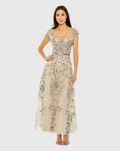 Adulte solide déclaration sans manches perlé perle brodé manteau avant Logo chérie cou naturel taille dos Logo broderie - Product Image 6