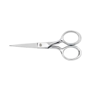 专业缝纫剪刀裁缝剪刀不锈钢剪刀剪发锻造刺绣剪刀，4英寸，灰色