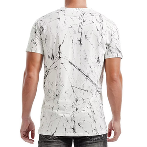 T-shirt en coton uni pour homme, basique, coupe confortable, haute qualité, OEM - Product Image 2