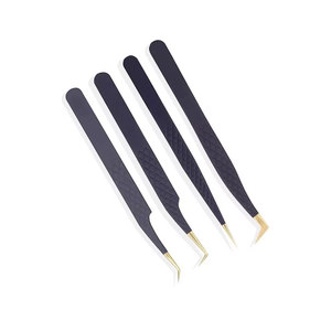 Pinzas para Pestañas de Acero Inoxidable de Alta Calidad con Punta Redondeada de 90 Grados, Marca Privada, Logotipo Personalizado, Larga Duración - Product Image 3
