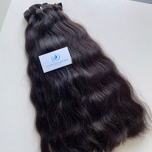 ¡Venta al por mayor! Cabello negro natural 100% cabello humano vietnamita crudo Sin enredos Sin desprendimiento Se puede peinar y muchos colores - Product Image 1