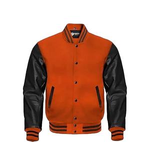 Nuevo estilo personalizado Varsity chaqueta hombres Melton lana Versity chaquetas al por mayor Letterman con cuero Varsity chaqueta para hombres - Product Image 3