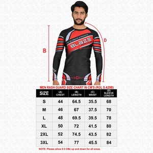 เสื้อกีฬารัดรูปแขนยาวสำหรับผู้ชายเสื้อรัชการ์ดแบบกำหนดเอง odm/oem mma/bjj ชุดออกกำลังกายทางการแบบถักดิจิตอลเป็นมิตรกับสิ่งแวดล้อม - Product Image 6