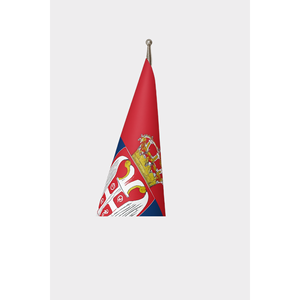 Serbia Official Indoor <b>Flag</b> Digital Printed Polyester and Silk Car <b>Flag</b> with Aluminum <b>Pole</b> - Product Image 3