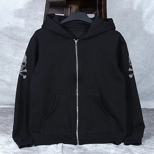 เสื้อฮู้ดผ้าฝ้าย100% ขนาดใหญ่พิเศษพิมพ์ลายดิจิทัลพลอยเทียมสำหรับใช้กลางแจ้งในฤดูหนาว - Product Image 2