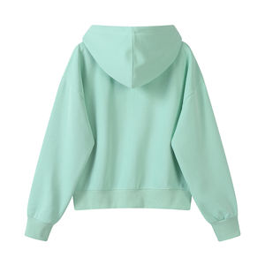 เสื้อฮู้ดดี้ผู้หญิงแบบซิป สตรีทแวร์ขายดี ผ้าคอตตอน 100% หนัก 350 กรัม ทรงโอเวอร์ไซส์ สไตล์ลำลอง - Product Image 6