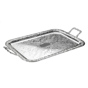 Bandeja de servicio de latón de primera calidad con mango elegante para servir café de alta gama y decoraciones de boda Artículos de servicio - Product Image 4
