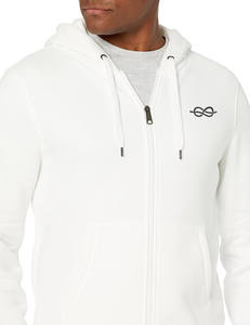 Directo de fábrica, logotipo personalizado, sudaderas con capucha de gran tamaño para hombres, sudaderas con cremallera en blanco personalizadas, proveedor al por mayor, Sudadera con capucha polar en relieve personalizada - Product Image 5