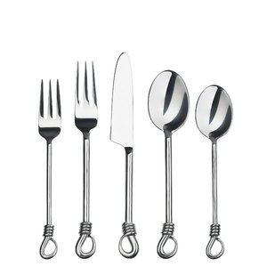 Exigente juego de cubiertos de acero inoxidable pulido con espejo, aspecto duradero y Premium para utensilios de cocina para el hogar y el hotel y otros eventos - Product Image 1