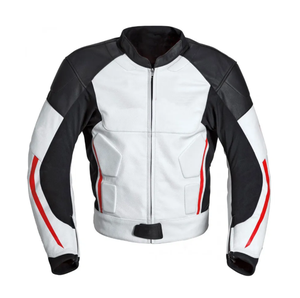 Chaqueta de moto de cuero genuino de la mejor calidad para hombre al por mayor personalizada, chaqueta de moto mejorada cómoda y segura de primera calidad - Product Image 2