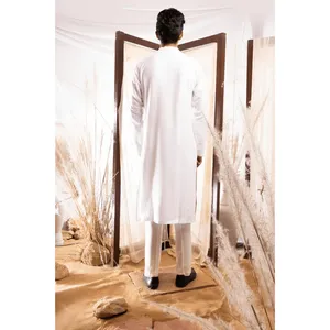 Nueva colección Imperial Handwork Design Mens Long Kurta con Payjama para ropa de boda de proveedor indio - Product Image 4