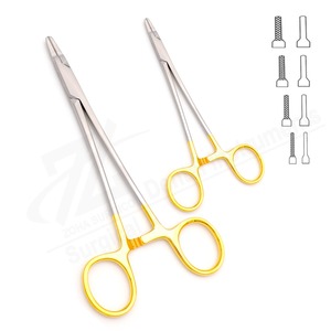 คีมเล็กสำหรับผ่าตัดในช่องปากทำจากสเตนเลสสตีลขนาด20ซม. ที่จับเข็มแบบแมนนวล - Product Image 1