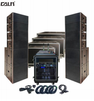 Amper, DSP işlemci ve tam turne rafı ile NEO profesyonel 9200 Watt PA ses sistemi (8 üst + 4 alt kısım)