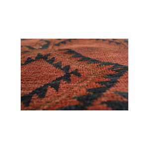 Alfombra Kilim de Lana Kiaan de Gran Tamaño, Anudada a Mano, con Patrón Geométrico Rojo Naranja para Entrada de Casa, Pasillo Rectangular -Paem-1184 9x12 - Product Image 3