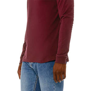 T-shirt à manches longues unisexe à col rond classique marron: 100% Airlume coton peigné et filé à anneaux, 32 célibataires, 4.2 oz - Product Image 5