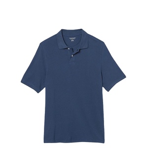 La plaine de coton de polyester des hommes imprimés de logo personnalisé pour des T-shirts de polo la conception d'OEM solide de tissu tricoté - Product Image 2